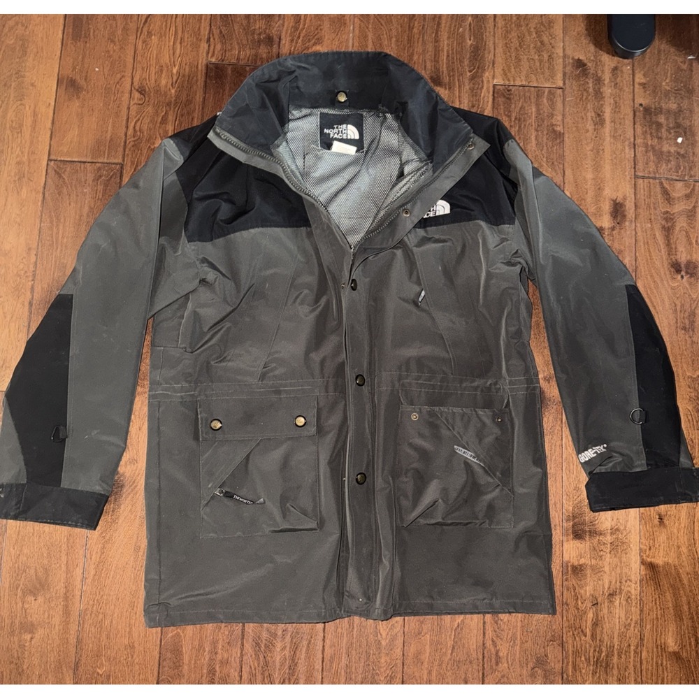 The North Face Gore-Tex Mountain Jacket W/pockets No‎ Hood Green Men's 2XL Used